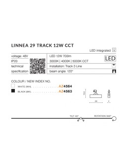 Azzardo LINNEA 29 TRACK 3 LINE LED CCT 12W 700lm 3000K/4000K/5000K Biały Reflektor Do Szyny 3F AZ4564 - produkt 2