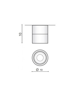Azzardo COSTA LED 12W 1100lm 4000K White Ceiling Light AZ4554 - product 2