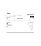 LED ceiling luminaires - Azzardo MANE LED 20W 1600lm 3000K Gold Ceiling Light AZ4154 - product 3