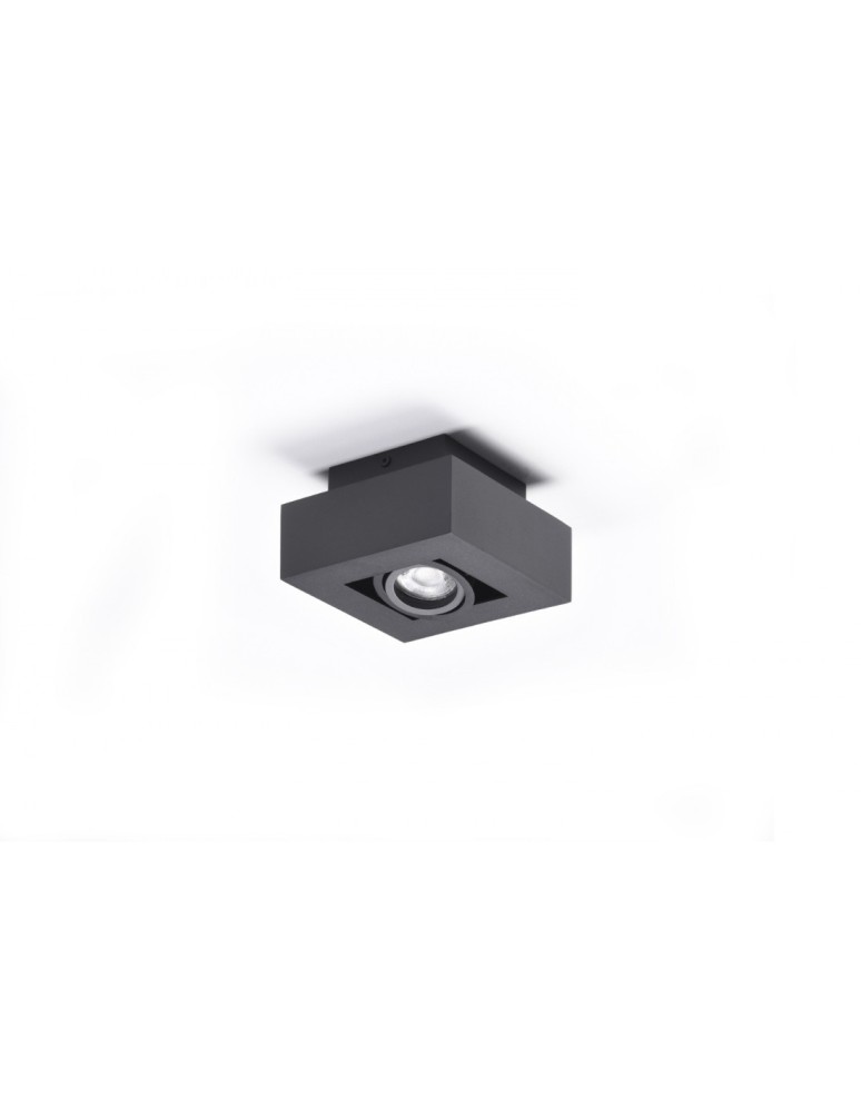Ceiling luminaires for replaceable light source - Azzardo NIKEA 1 1xGU10 Black Ceiling Light AZ4432 - product kolory-swiatla.pl 1