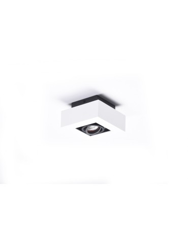 Azzardo NIKEA 1 1xGU10 White/Black Ceiling Light AZ4430