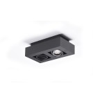 Ceiling luminaires for replaceable light source - Azzardo NIKEA 2 2xGU10 Black Ceiling Light AZ4435 - product 1