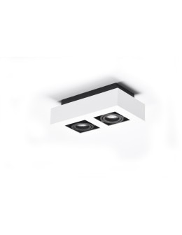 Azzardo NIKEA 2 2xGU10 White/Black Ceiling Light AZ4433