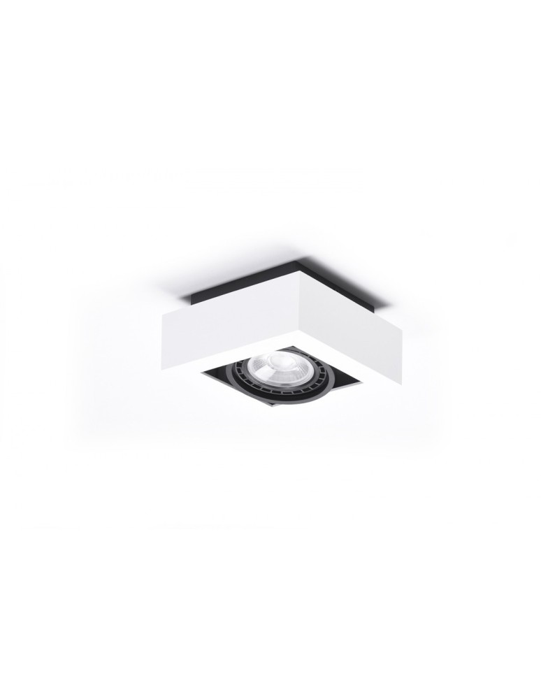 Ceiling luminaires for replaceable light source - Azzardo NIKEA 1 1xES111 White/Black Ceiling Light AZ4436 - product kolory-swiatla.pl 1