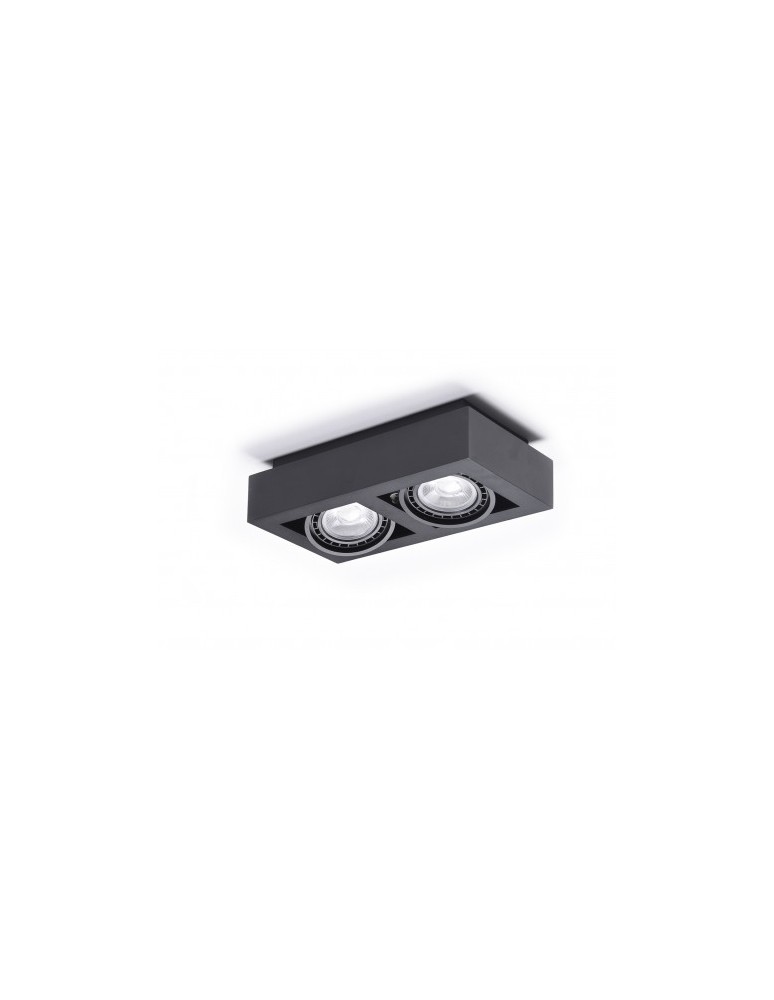 Ceiling luminaires for replaceable light source - Azzardo NIKEA 2 2xES111 Black Ceiling Light AZ4441 - product kolory-swiatla.pl 1
