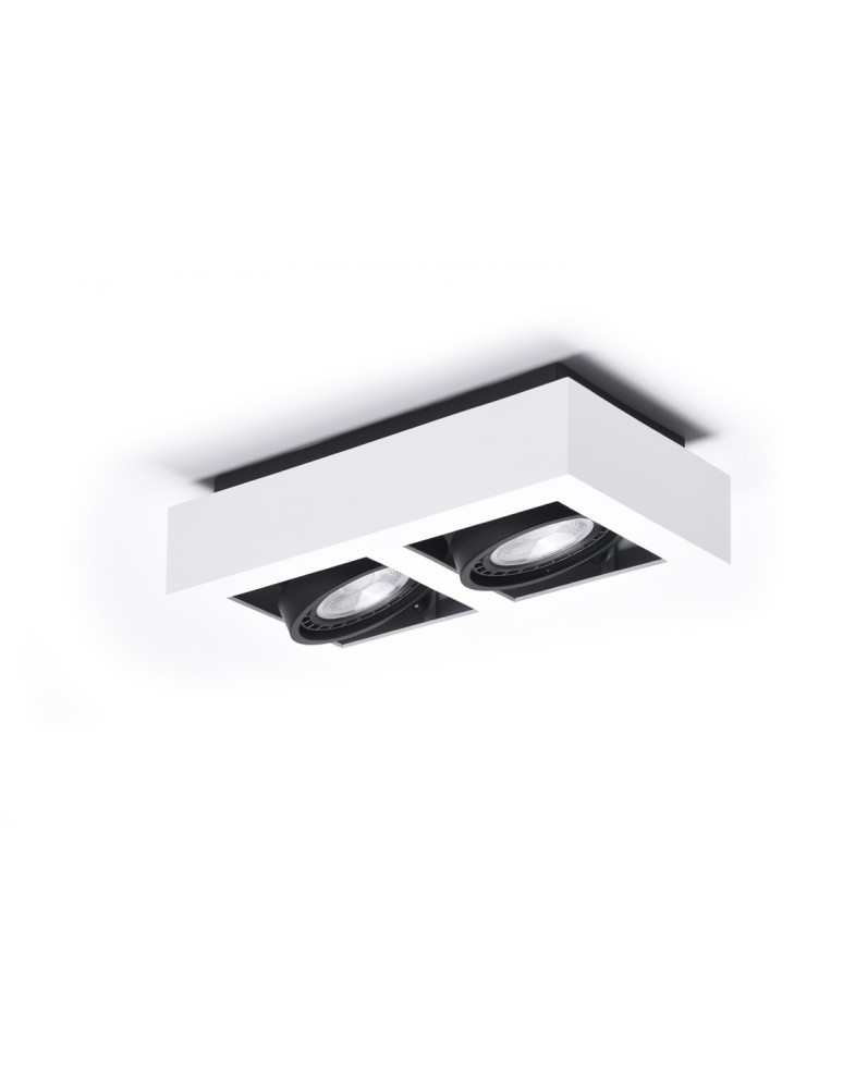 Ceiling luminaires for replaceable light source - Azzardo NIKEA 2 2xES111 White/Black Ceiling Light AZ4439 - product kolory-swiatla.pl 1