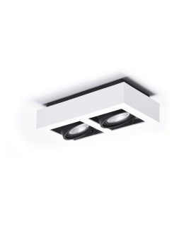 Azzardo NIKEA 2 2xES111 White/Black Ceiling Light AZ4439