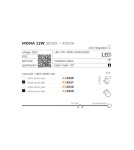 LED headlights - Azzardo MONA LED 12W 1000lm 4000K Black Ceiling Light AZ4539 - product 6