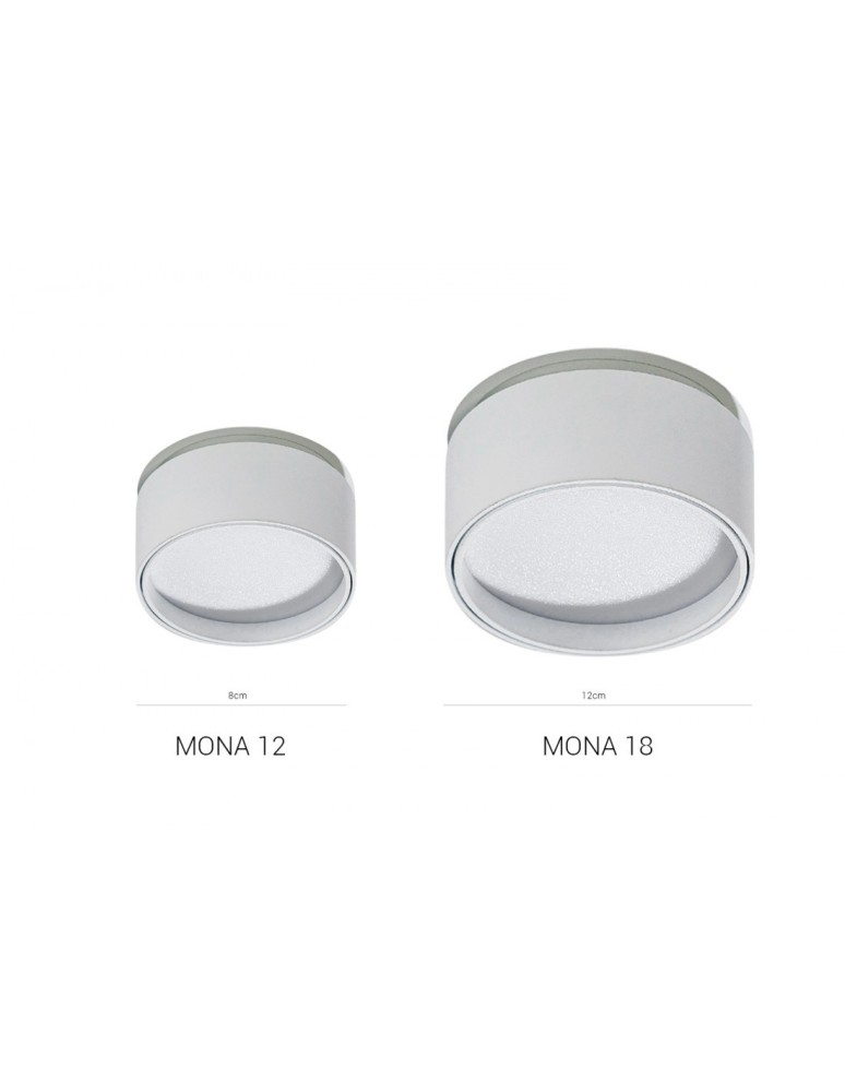 Recessed ceiling spotlights - Azzardo MONA SPOT LED 12W 800lm 3000K White Recessed AZ4532. - product kolory-swiatla.pl 5