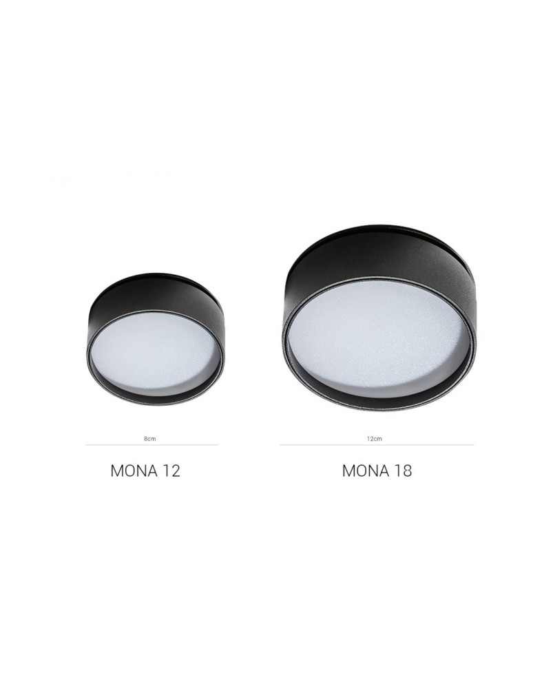 Recessed ceiling spotlights - Azzardo MONA SPOT LED 12W 1000lm 4000K Black Recessed AZ4533. - product kolory-swiatla.pl 6