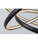 LED pendant lamps - AZzardo BRIGHTON 3 LED 55W 3300lm 3000K Black Pendant AZ4428 - product 3