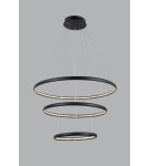 LED pendant lamps - AZzardo BRIGHTON 3 LED 55W 3300lm 3000K Black Pendant AZ4428 - product 6
