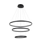 LED pendant lamps - AZzardo BRIGHTON 3 LED 55W 3300lm 3000K Black Pendant AZ4428 - product 1