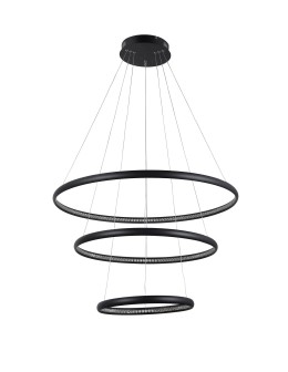 AZzardo BRIGHTON 3 LED 55W 3300lm 3000K Czarny Wisząca AZ4428