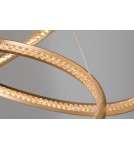 LED pendant lamps - AZzardo BRIGHTON 3 LED 55W 3300lm 3000K Gold Pendant AZ4429 - product 3