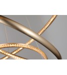 LED pendant lamps - AZzardo BRIGHTON 3 LED 55W 3300lm 3000K Gold Pendant AZ4429 - product 4