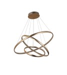 LED pendant lamps - AZzardo BRIGHTON 3 LED 55W 3300lm 3000K Gold Pendant AZ4429 - product 6