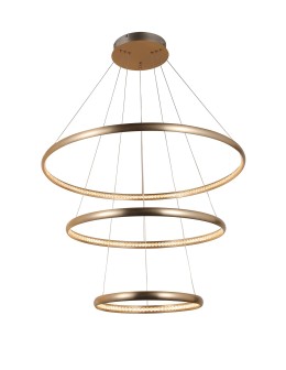 AZzardo BRIGHTON 3 LED 55W 3300lm 3000K Złoty Wisząca AZ4429