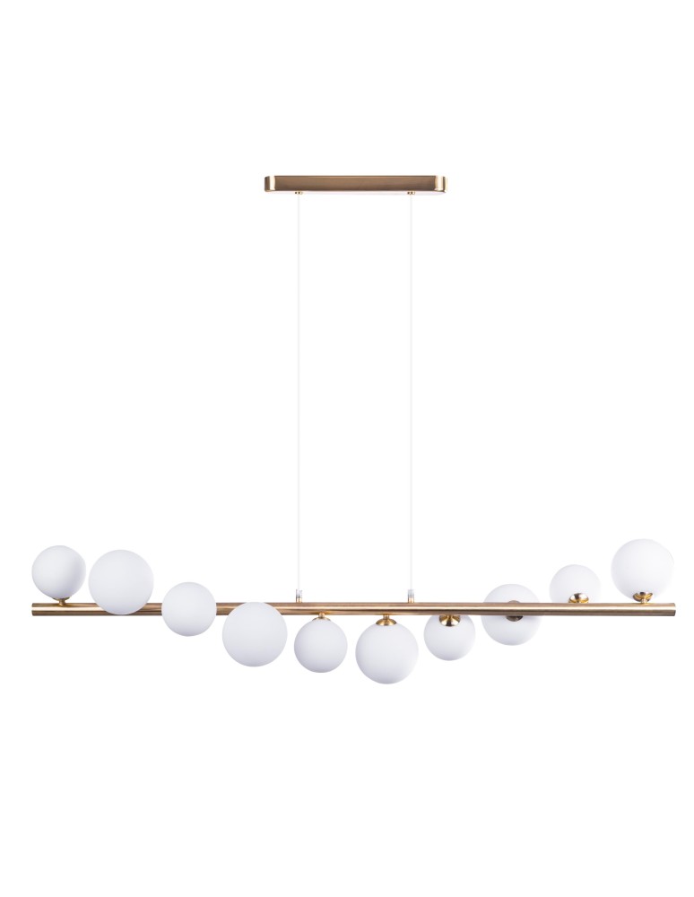 Pendant lamps spheres - Azzardo SYBILLA 10 10xG9 Gold Pendant AZ4407 - product kolory-swiatla.pl 1