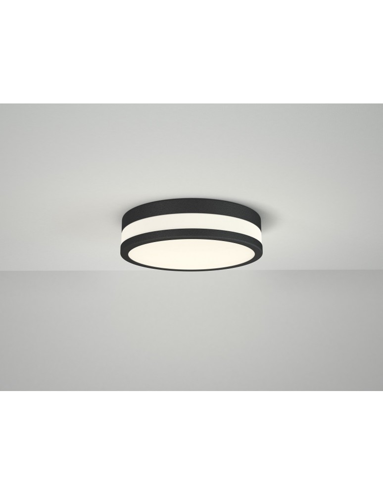 Hermetic plafonds - Azzardo KARI 22 LED 12W 400lm 3000K IP44 Black Ceiling Light AZ4257 - product kolory-swiatla.pl 1