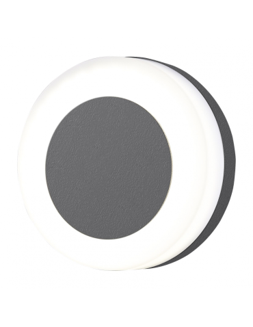Azzardo ENOK ROUND IP54 LED 9W 700lm 3000K Outdoor Dark Grey Wall Mount AZ4460.