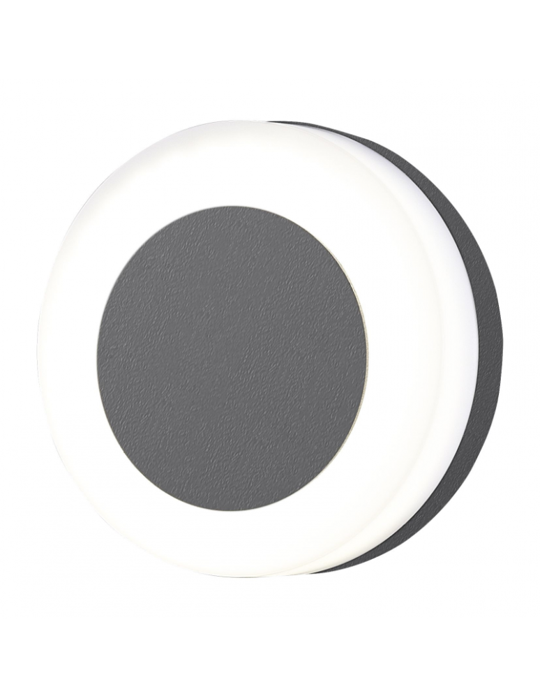 Luminaires to be built into the wall - Azzardo ENOK ROUND IP54 LED 9W 700lm 3000K Outdoor Dark Grey Wall Mount AZ4460. - product kolory-swiatla.pl 1