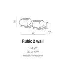 Wall lamps - Azzardo RUBIC 2 WALL 2xG9 Wall Transparent/Chrome AZ0491 - product 2