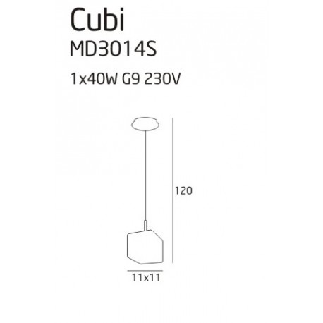 MAXLIGHT MD3014S-1W CUBI 11 LAMPA WISZĄCA