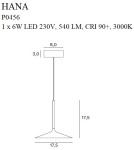 LED pendant lamps - Maxlight Hana Pendant Lamp Black P0456 - product 3