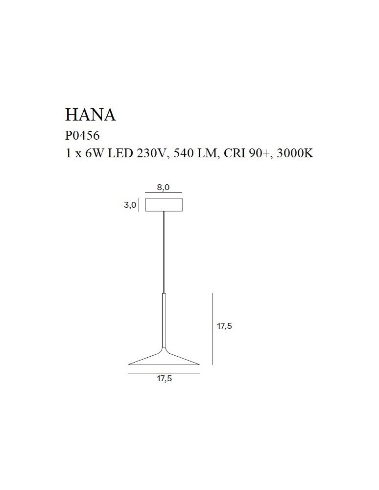 LED pendant lamps - Maxlight Hana Pendant Lamp Black P0456 - product kolory-swiatla.pl 3