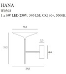 Modern wall lamps - Maxlight Wall lamp Hana Black W0303 - product 3