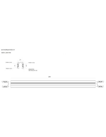 MAXLIGHT MHT1-200-WH SZYNA PRĄDOWA TRÓJFAZOWA 2M BIAŁA - produkt 2