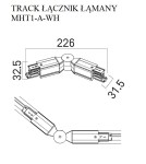 Accessories for 3 phase busbars - Maxlight Track Broken White Switch MHT1-A-WH - product 2