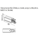 Accessories for 3 phase busbars - Maxlight Track Power End Right Black MHT1-C/R-BK - product 6