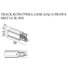 Accessories for 3 phase busbars - Maxlight Track Right Power End White MHT1-C/R-WH - product 3
