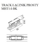 Accessories for 3 phase busbars - Maxlight Track Indoor Switch Black MHT1-I-BK - product 2