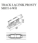 Accessories for 3 phase busbars - Maxlight Track Straight Switch White MHT1-I-WH - product 2