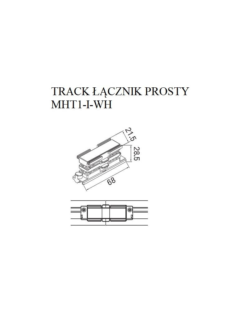 Accessories for 3 phase busbars - Maxlight Track Straight Switch White MHT1-I-WH - product kolory-swiatla.pl 2