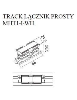 Maxlight Track Łącznik Prosty Biały MHT1-I-WH - product 2