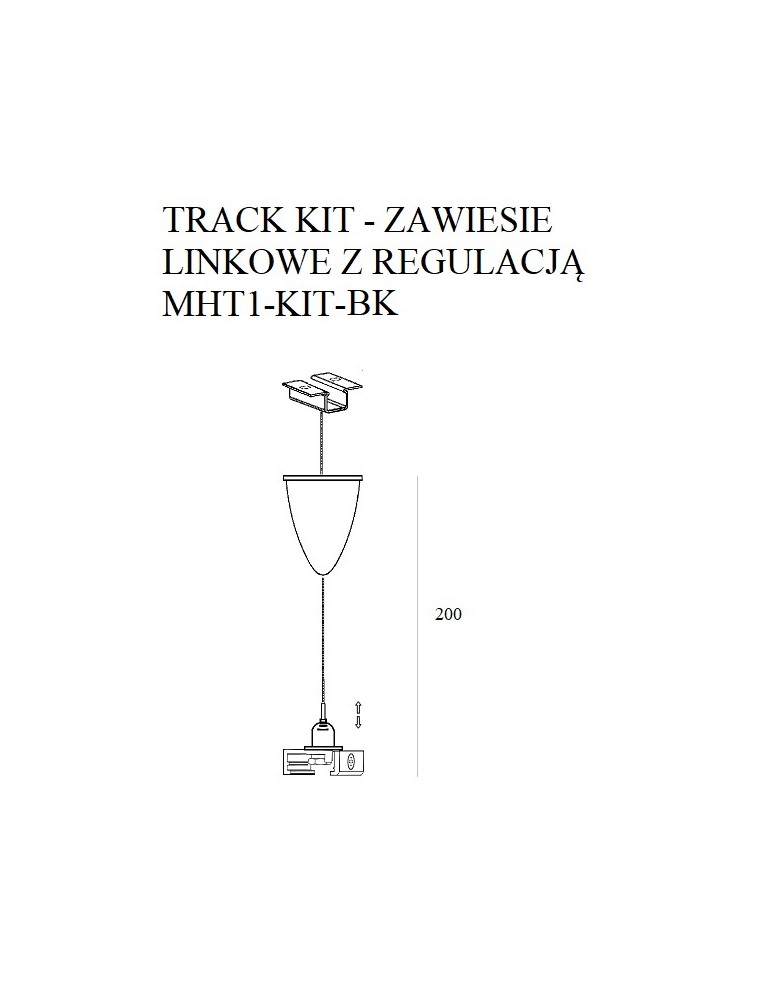 Accessories for 3 phase busbars - Maxlight Track Kit Cable Suspension with Adjustable 2.0 M Black MHT1-KIT-BK - product kolory-swiatla.pl 2