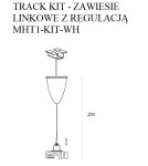 Accessories for 3 phase busbars - Maxlight Track Kit Cable Suspension with Adjustable 2.0 M White MHT1-KIT-WH - product 2