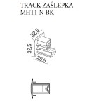 Accessories for 3 phase busbars - Maxlight Masking Cap for Rail Black MHT1-N-BK - product 4