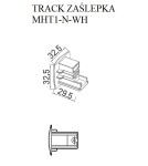 Accessories for 3 phase busbars - Maxlight Masking Cap for Rail White MHT1-N-WH - product 2