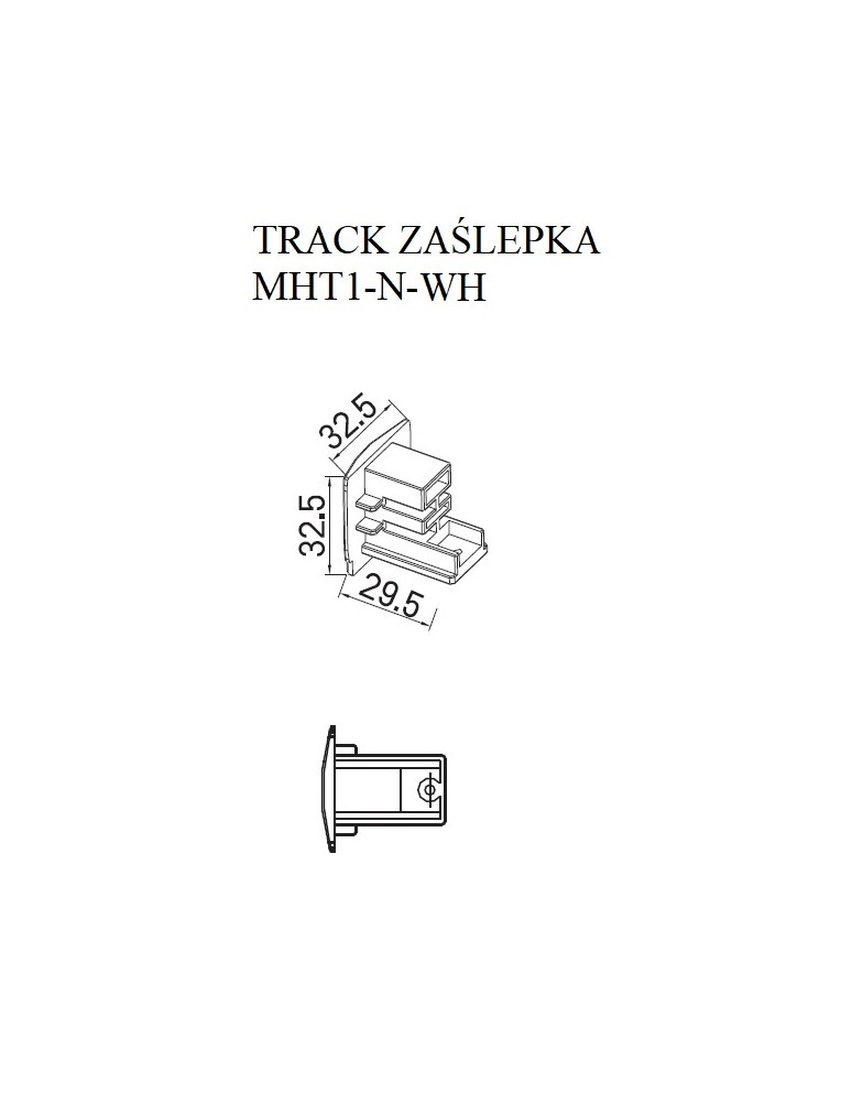 Accessories for 3 phase busbars - Maxlight Masking Cap for Rail White MHT1-N-WH - product kolory-swiatla.pl 2