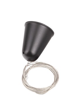 Maxlight Track Cable Suspension 1.5M Black With Adjustable Without Handle MHT1-P15-BK