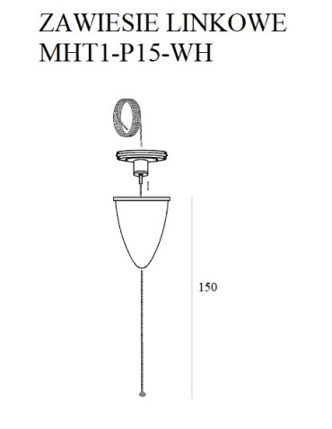 Maxlight Track Cable Suspension 1.5M White With Adjustable Without Handle MHT1-P15-WH - product 2