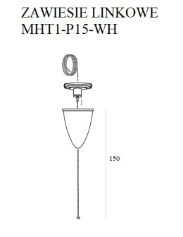 DOBAC MHT1-P15-WH TRACK ZAWIESIE LINKOWE 1,5m białe z regulacją bez uchwytu - produkt 2