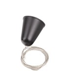 Accessories for 3 phase busbars - Maxlight Track Cable Suspension 3M Black With Adjustable Without Handle MHT1-P30-BK - product 1