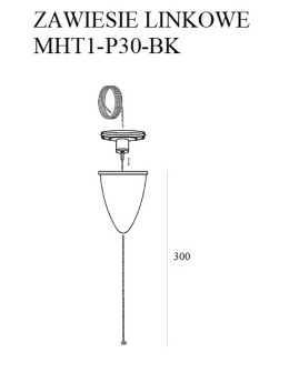DOBAC MHT1-P30-BK TRACK ZAWIESIE LINKOWE 3m czarne  z regulacją bez uchwytu - produkt 2