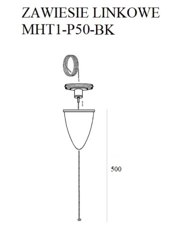 Maxlight Track Cable Suspension 5M Black With Adjustable Without Handle MHT1-P50-BK - product 2